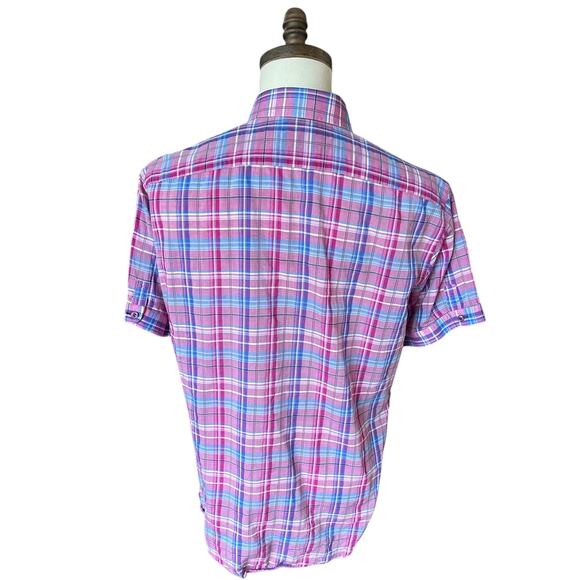 Hammer Made Short Sleeve Button Up Plaid Shirt Men's Medium Designer Details - Picture 5 of 11